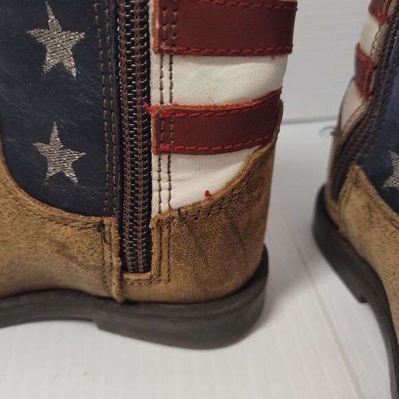 Cody James Toddler USA Flag Western Boots Wide Square Toe Kids 5D - Picture 13 of 13